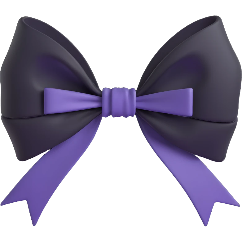 Black gothic bow effect emoji