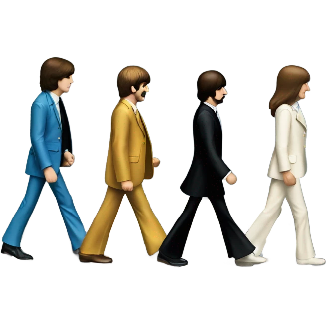 The Beatles Abbey Road album cover emoji