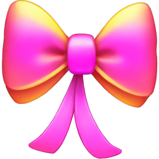bow with neon highlight emoji