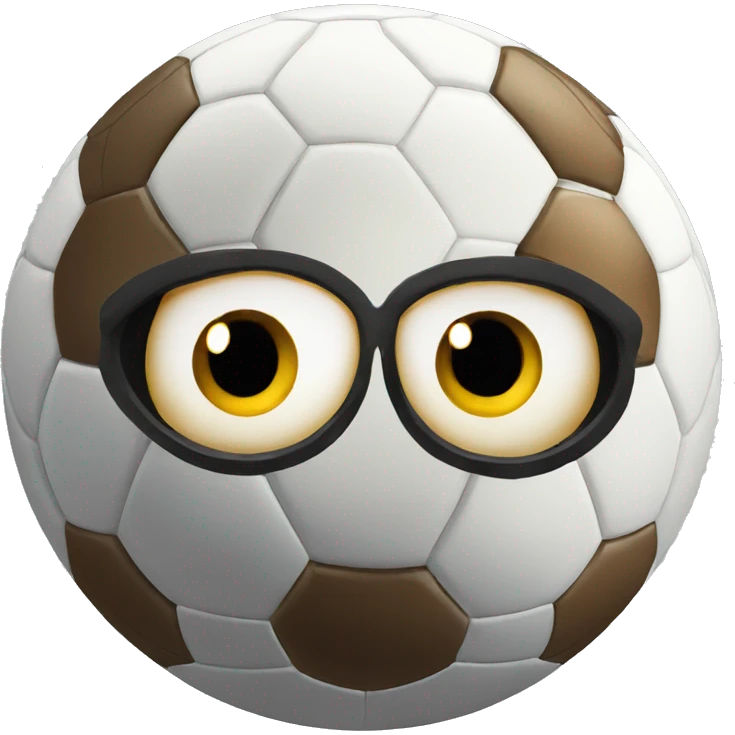 Mean eyes on a soccer ball emoji