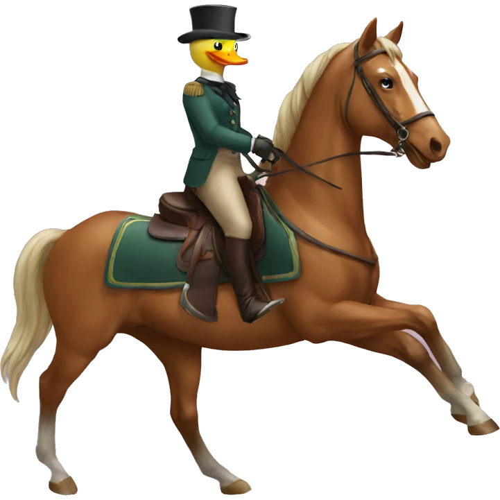 horse riding a duck emoji