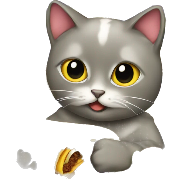 cat eating taco emoji