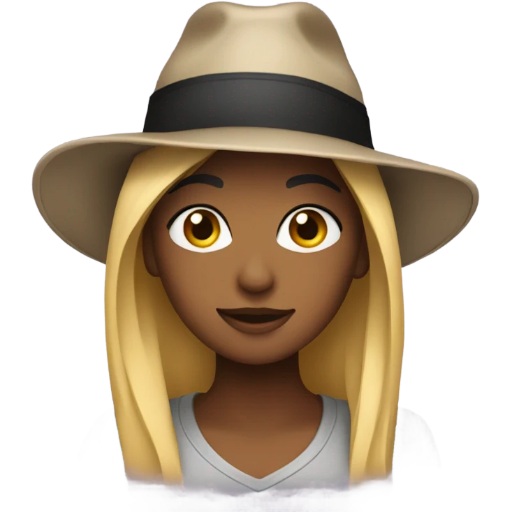 Alysha wearing hat emoji