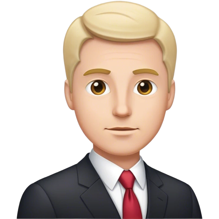 The man in the suit is white emoji