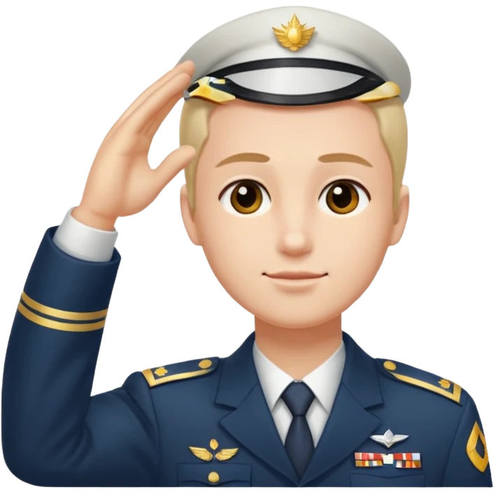 right arm on forehead saluting emoji