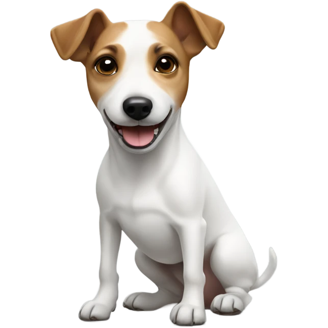 All white Jack Russel dog  emoji