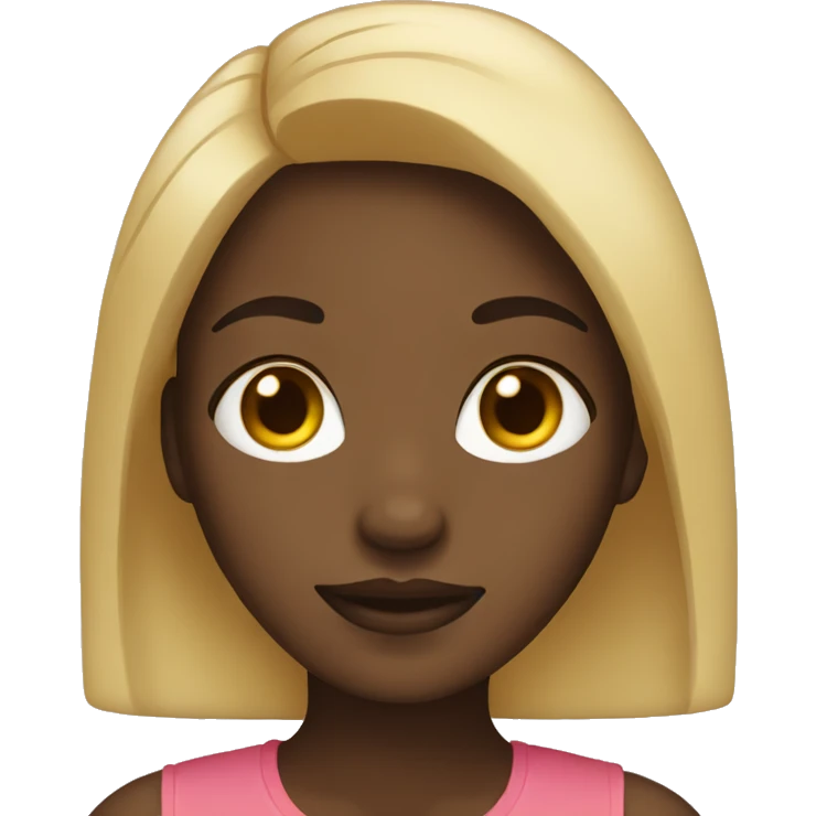 black girl with blonde hair  emoji