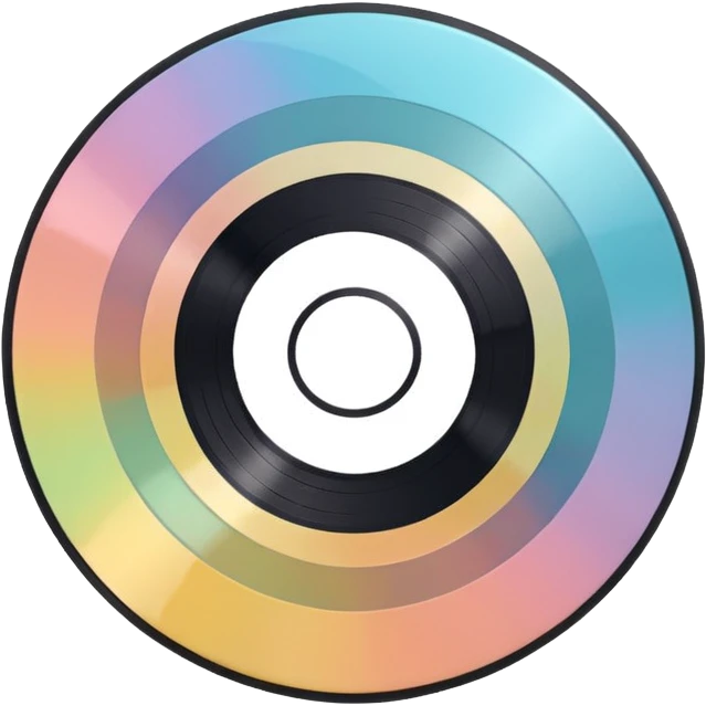 vinyl record, pastel colours  emoji