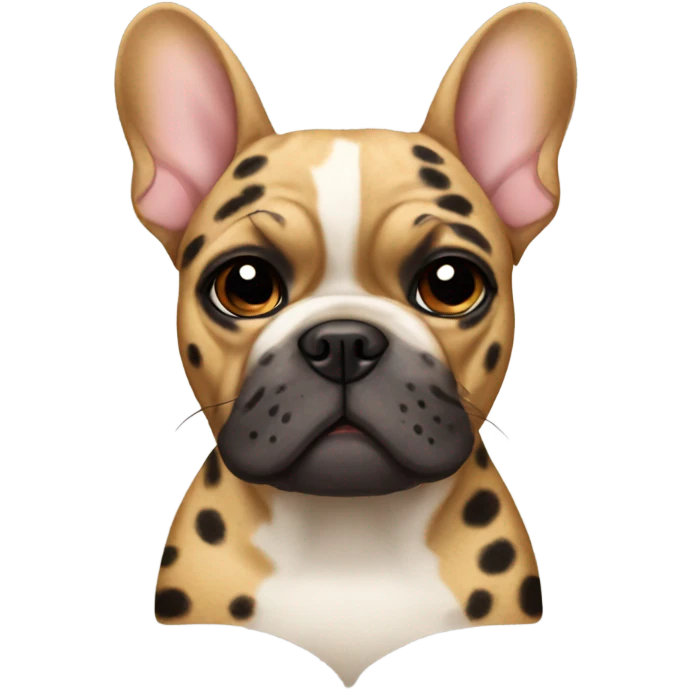 Leopard French bulldog emoji