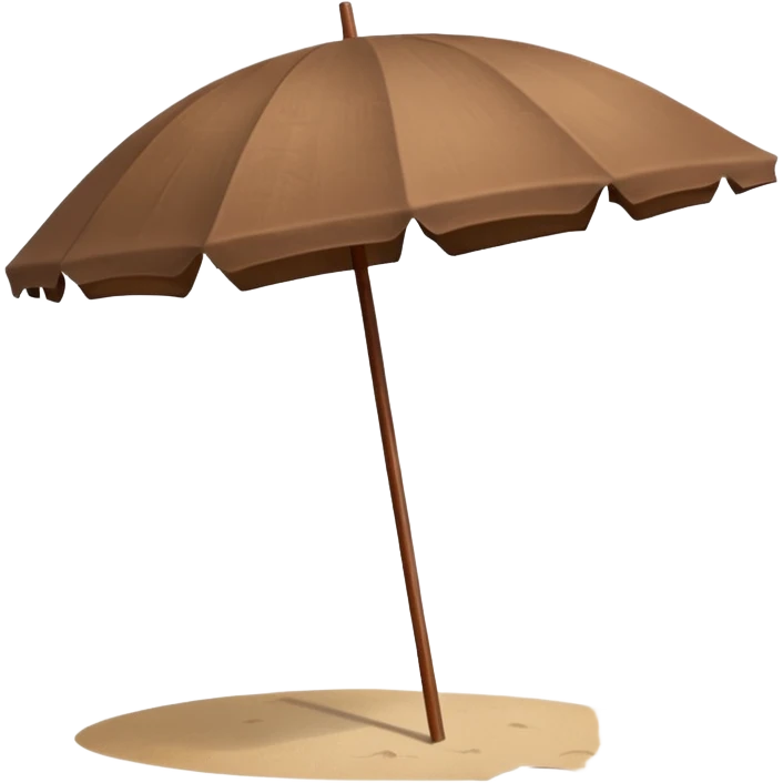 Brown beach umbrella emoji