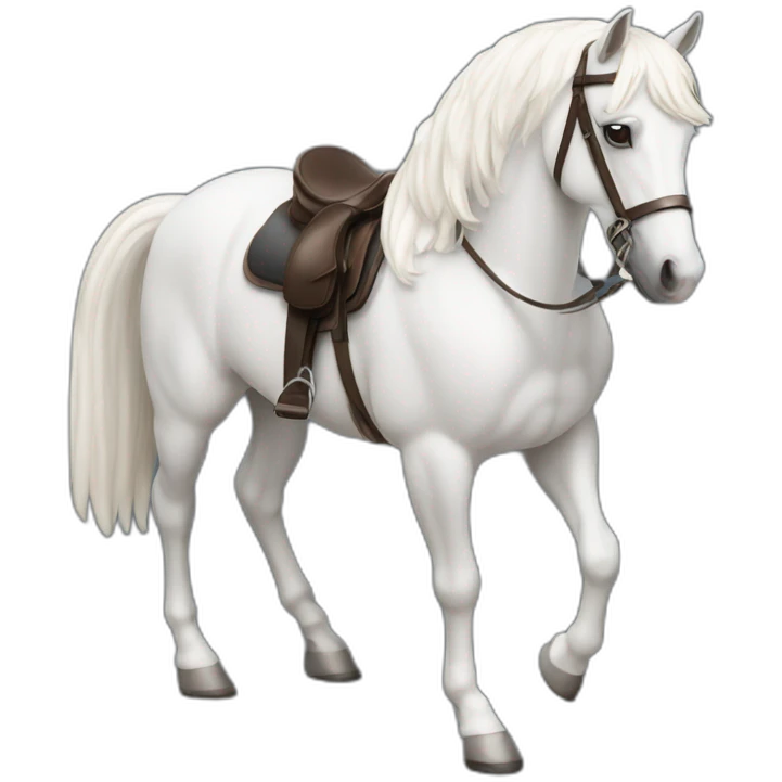 Charles 3 sur un cheval blanc emoji