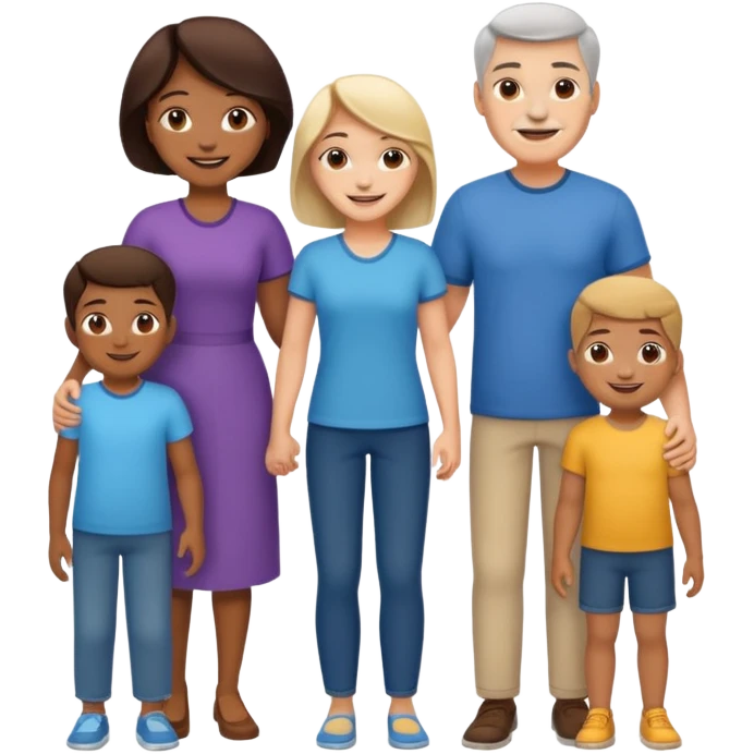 light full body family emoji