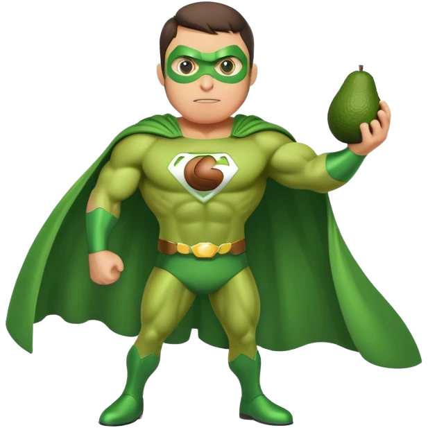 Avocado superhero emoji