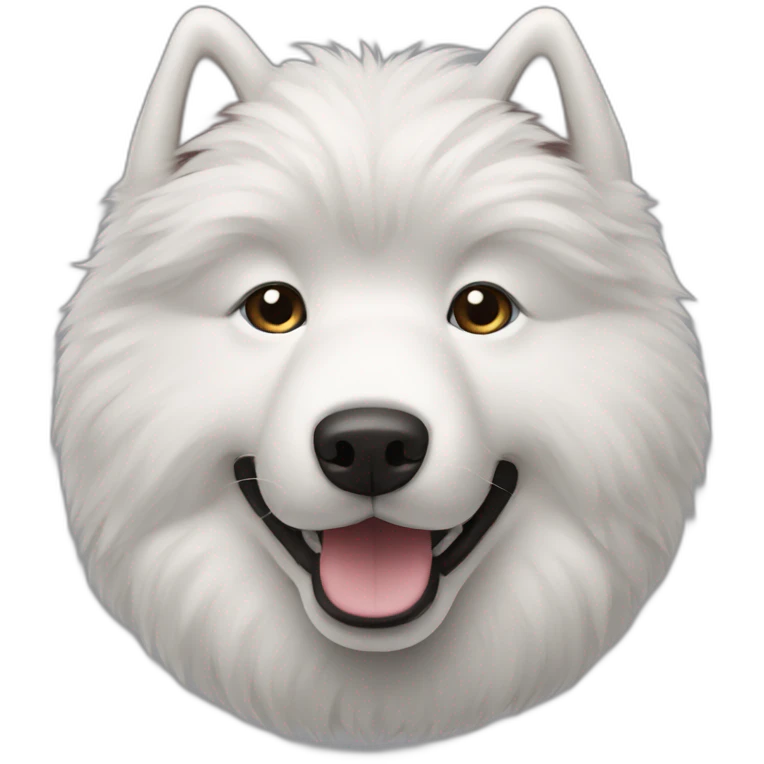 Black samoyed dog emoji
