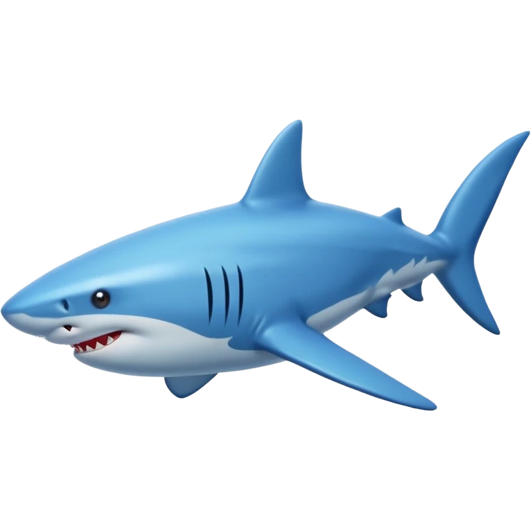 Shark attack blue emoji