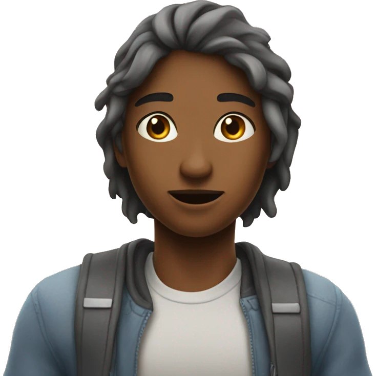 A girl teleporting to see her boyfriend emoji