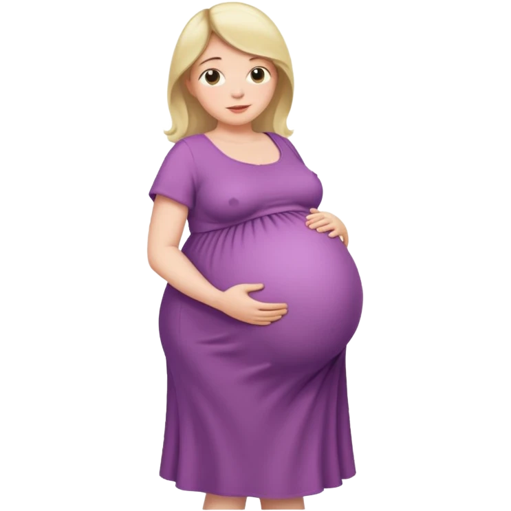 heavily pregnant woman with very very large overdue  belly emoji