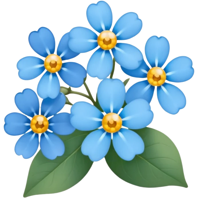 light blue Forget-me-nots emoji