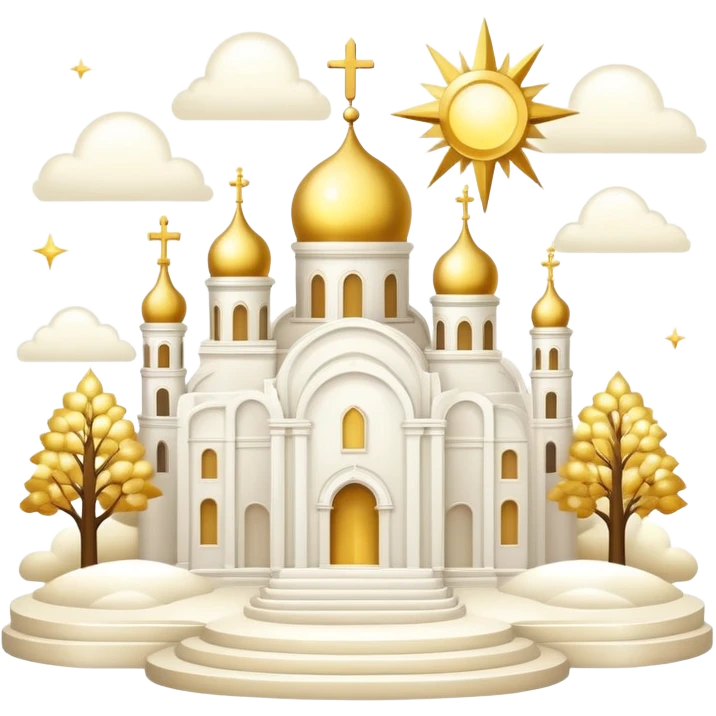 White and Golden Divine Holy Glorious Shiny Sparkly Scenic Scenery Deco emoji