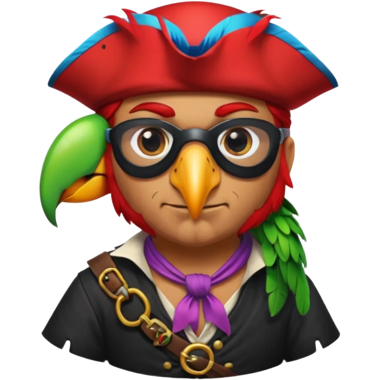 pirate and parrot emoji