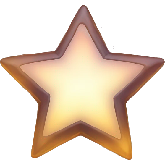 glowy star (not filled in emoji
