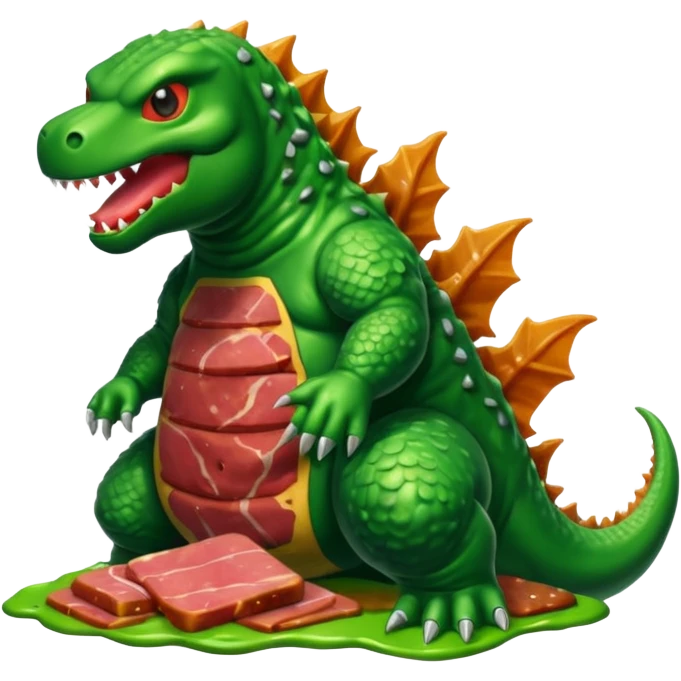  SPAM meat godzilla slop art emoji