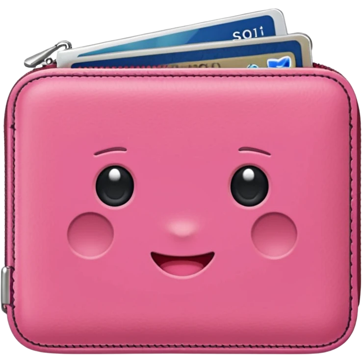cartera de mujer color rosa  emoji