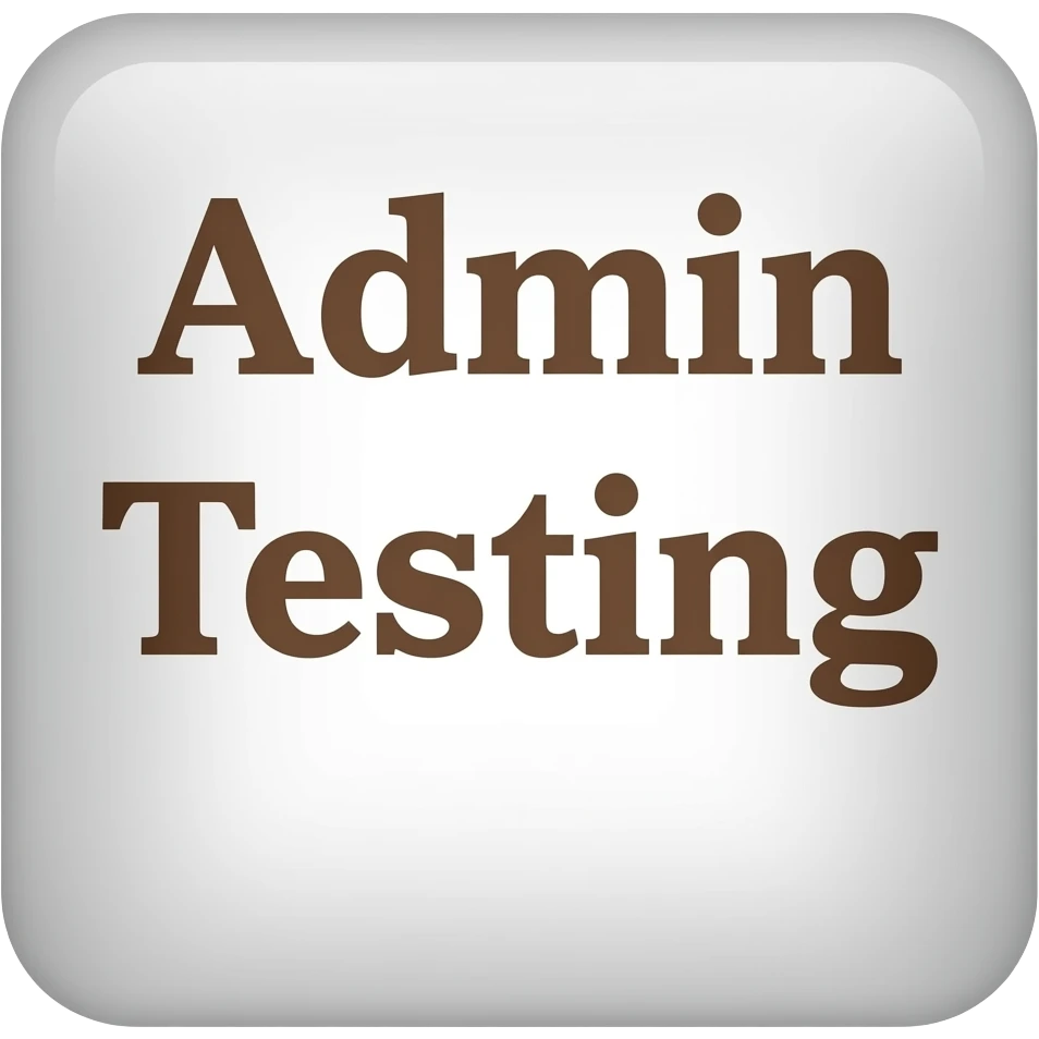 Banner with this text: Admin Testing emoji
