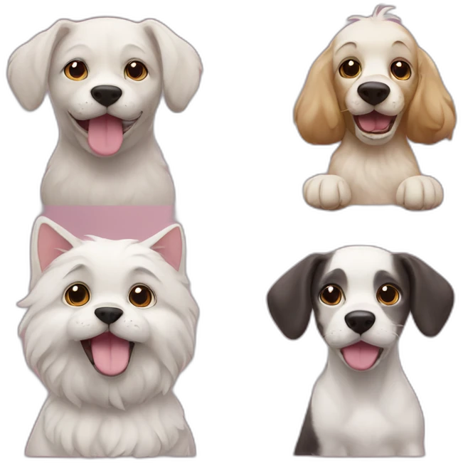 Cat-dog-funny emoji