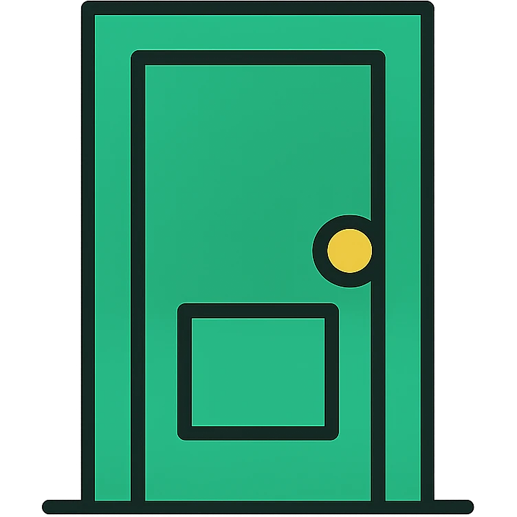 A green door emoji