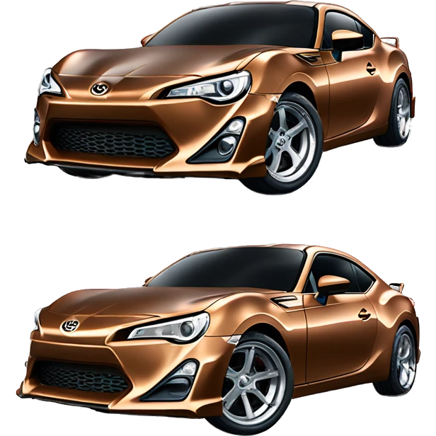 Side view Chewbacca’s teeth grill Toyota 86 ,blueberry body ,chrome wheels  emoji