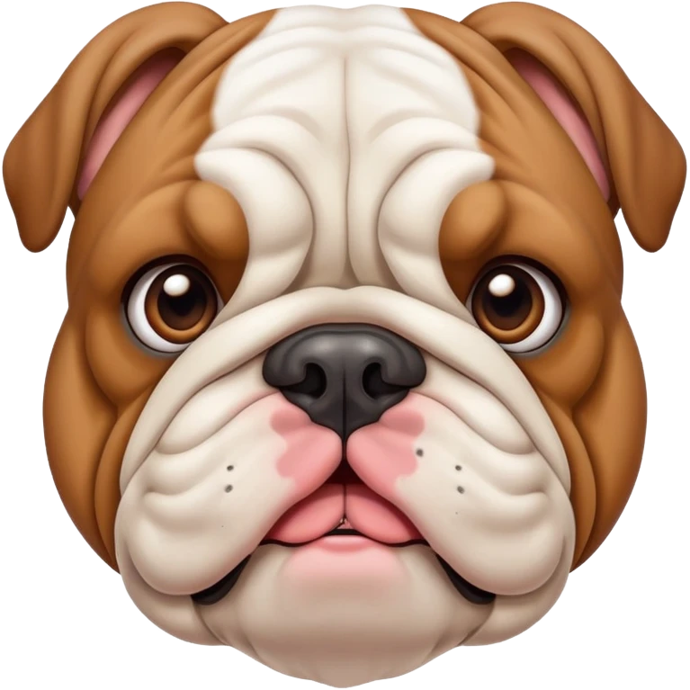cute bulldog face emoji