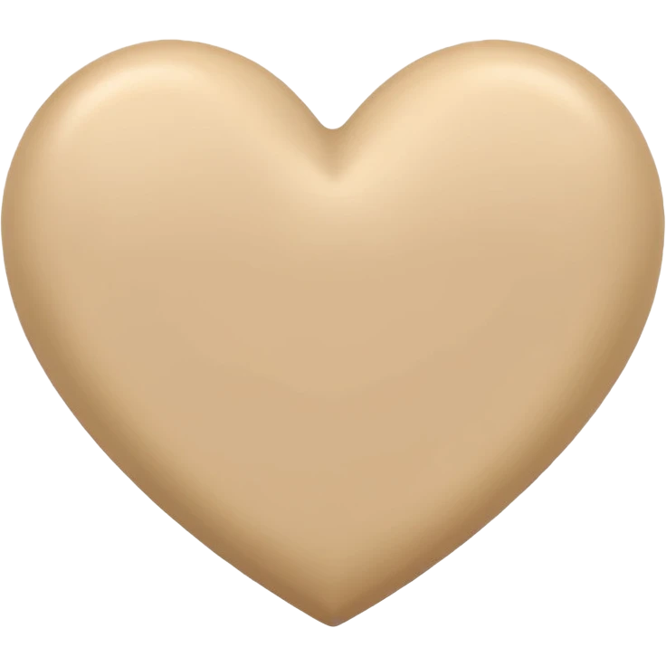 Beige heart emoji