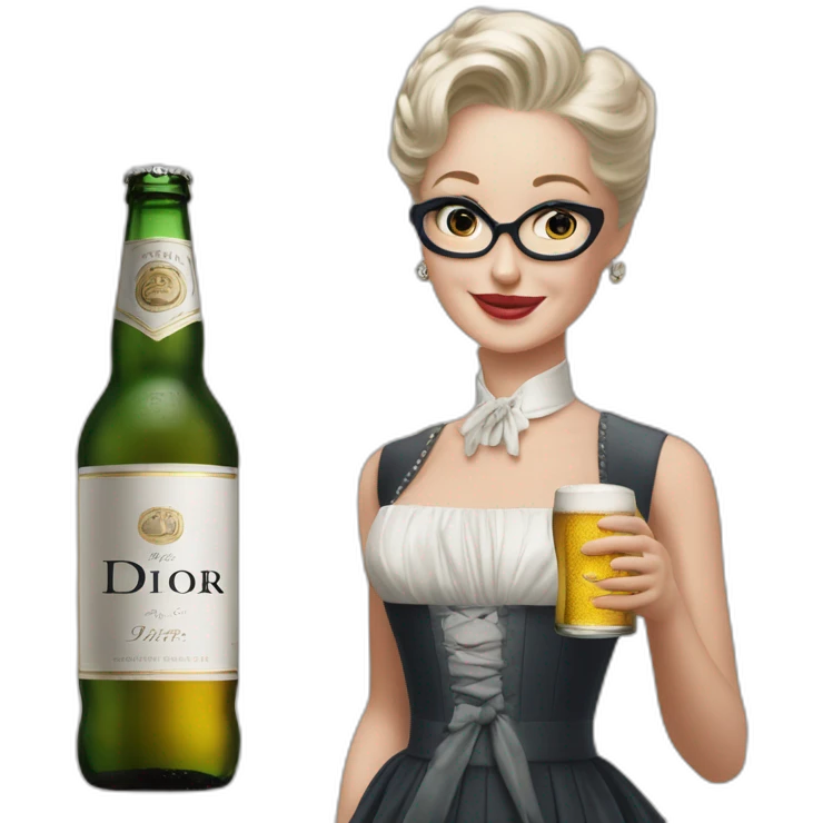 Christian Dior boit une biere emoji