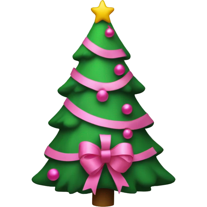 Christmas tree with pink accents  emoji