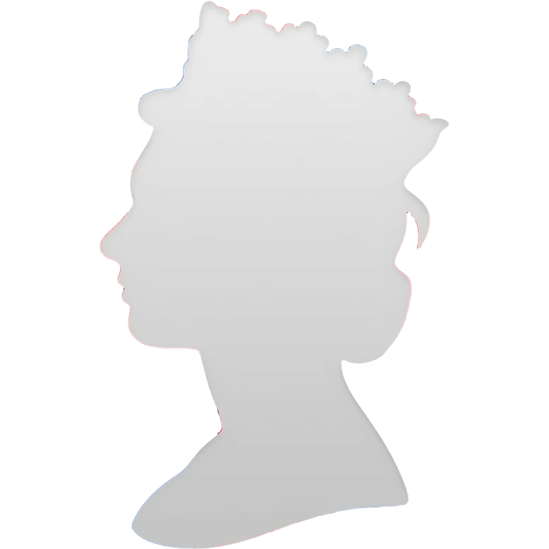 British postage stamp with Union Jack with royal silhouette emoji