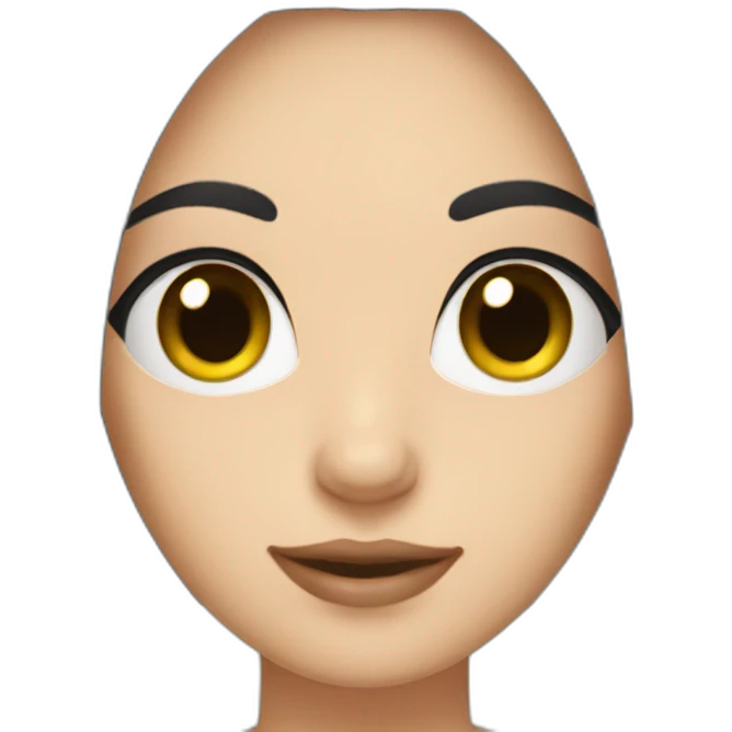 Fair skinned pretty woman with straight black hair emoji