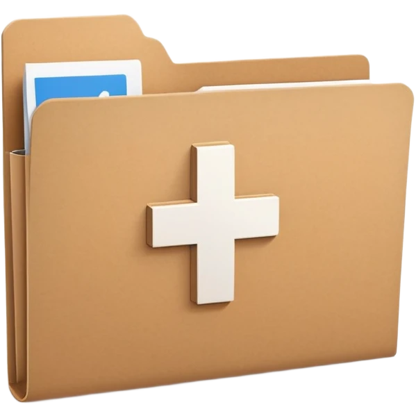 document folder with a plus sign on the cover, representing an additional or other category emoji
