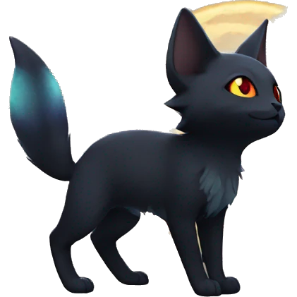 Lunar Nebula Umbreon-Litten full body emoji