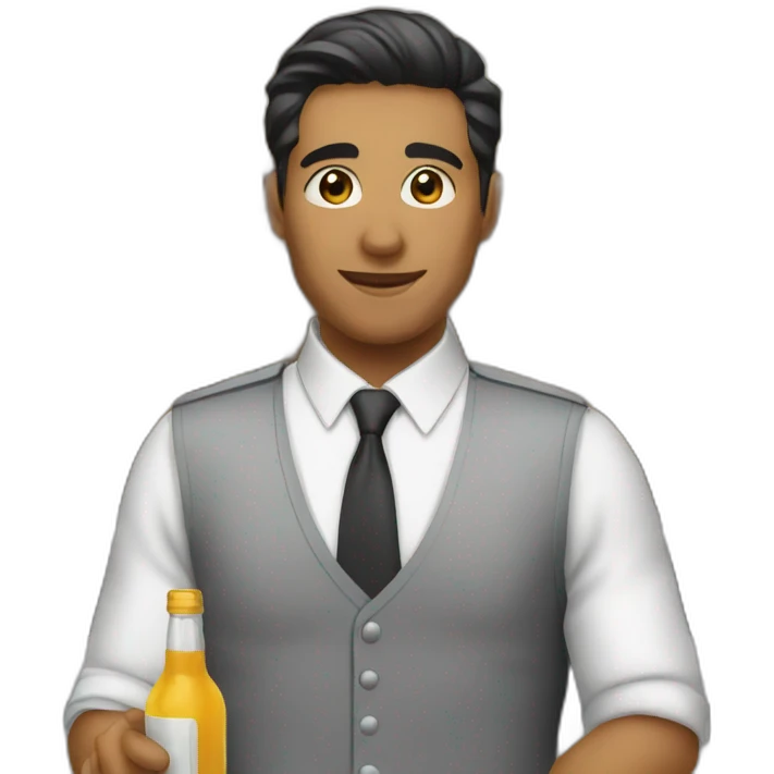 Bartender delivering drink emoji
