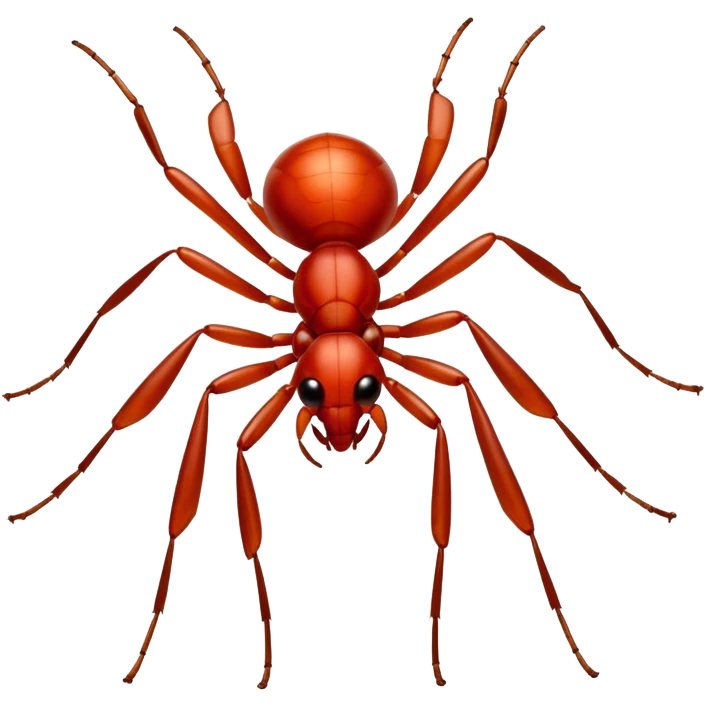 red ant with six legs emoji