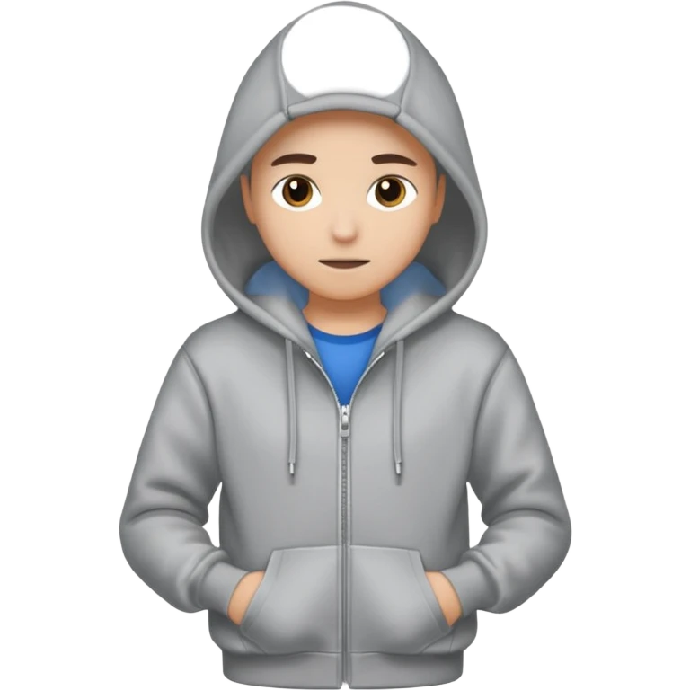 a Hoodie with silver zipper emoji