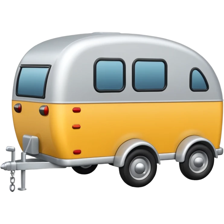 car with towbar pulling a  trailer  emoji