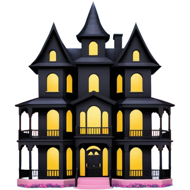 Barbie’s and Batman’s 6 story tall haunted dream house with complete wrap-around porch  emoji