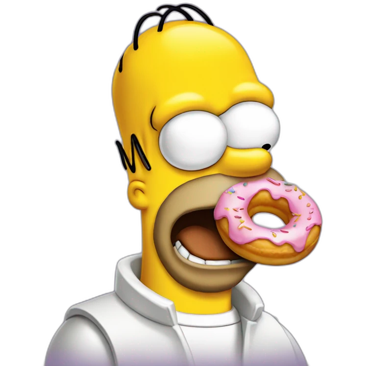 Homer Simpson eat Donuts emoji