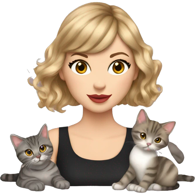 Taylor swift with her cats emoji