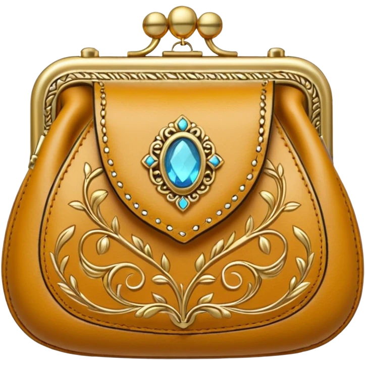 golden luxury purse emoji