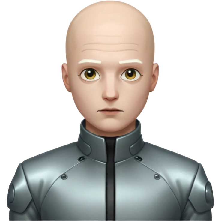 cyberpunk man whihout hair emoji