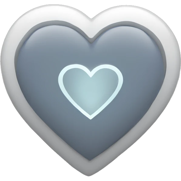 grey heart emoji with a halo on top emoji