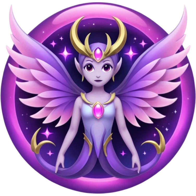 Pokemon legendary purple and pink lunala emoji
